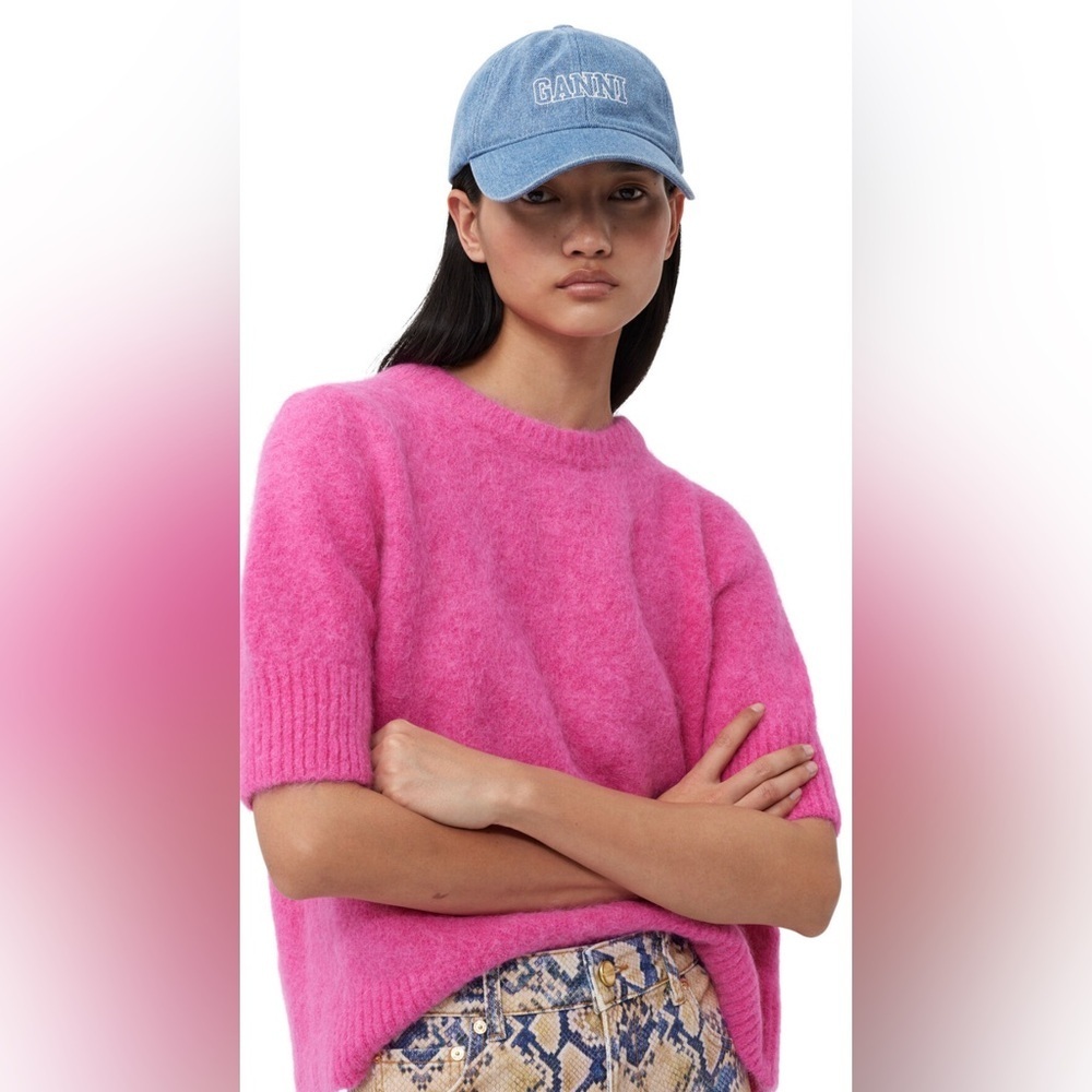 NWT Ganni Denim Cap  Hat | OS - Picture 2 of 8